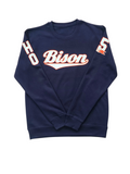 "BISON Cursive 2025" Unisex Crewneck Sweatshirt (with Sleeve Graphics)