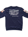 "BISON Cursive 2025" Unisex Crewneck Sweatshirt (with Sleeve Graphics)