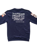 "BISON Cursive 2025" Unisex Crewneck Sweatshirt (with Sleeve Graphics)