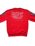 "BISON Cursive 2025" Unisex Crewneck Sweatshirt (with Sleeve Graphics)