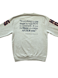 "BISON Cursive 2025" Unisex Crewneck Sweatshirt (with Sleeve Graphics)