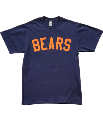 "BEARS Bold" Navy Blue/Orange Unisex Short Sleeve T-Shirt