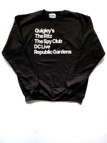 "DC Club Nostalgia" Black Unisex Crewneck Sweatshirt