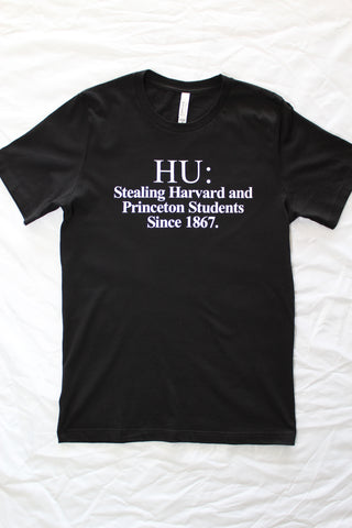 "HU Stealing" Unisex Short Sleeve T-Shirt, Black